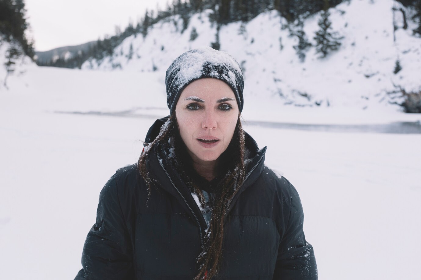 winter Sweden woman